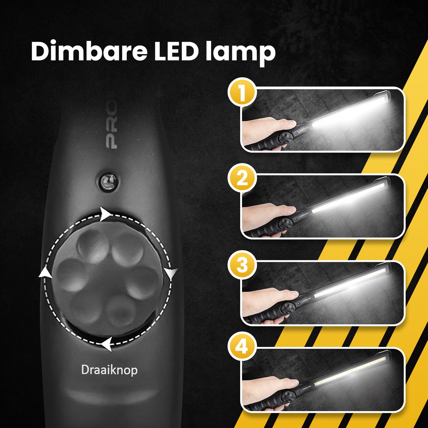 PROKING Professional COB LED Work Lamp - Work Lamp - Hand Lamp - Rechargeable - 700 Lumen
