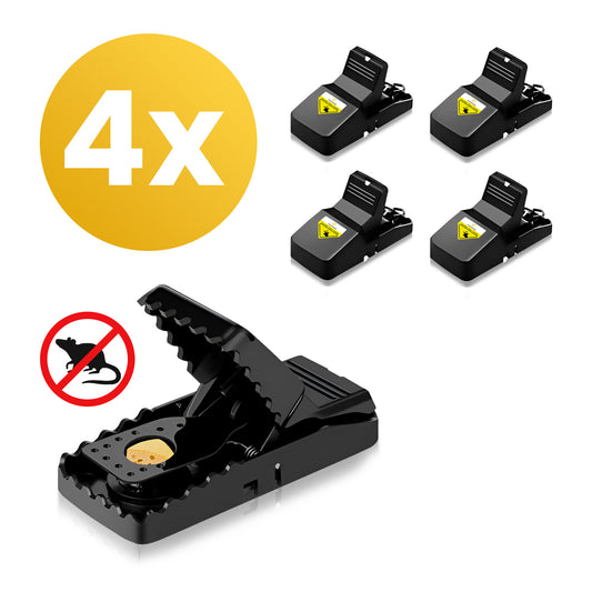 PROKING Muizenvallen 4 stuks - Alternatief voor gif - 100% Pakkans - Herbruikbaar