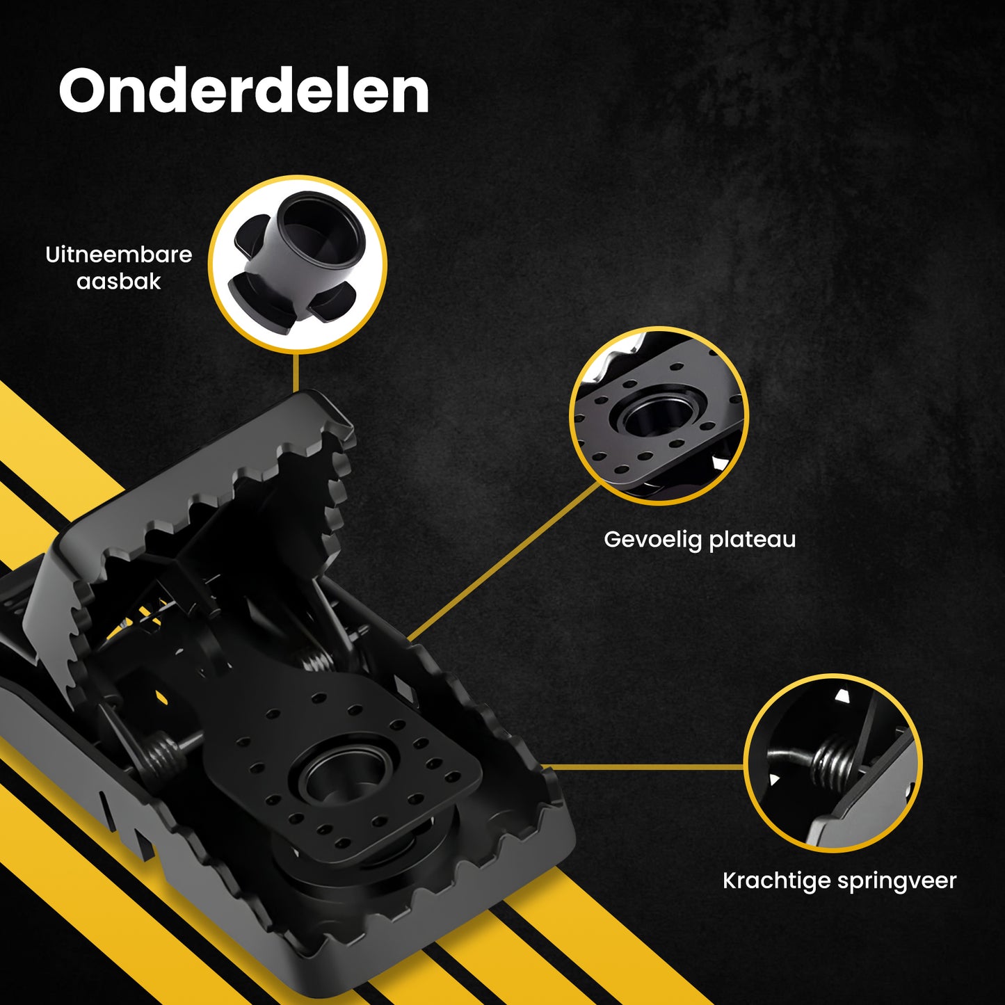 PROKING Muizenvallen 4 stuks - Alternatief voor gif - 100% Pakkans - Herbruikbaar