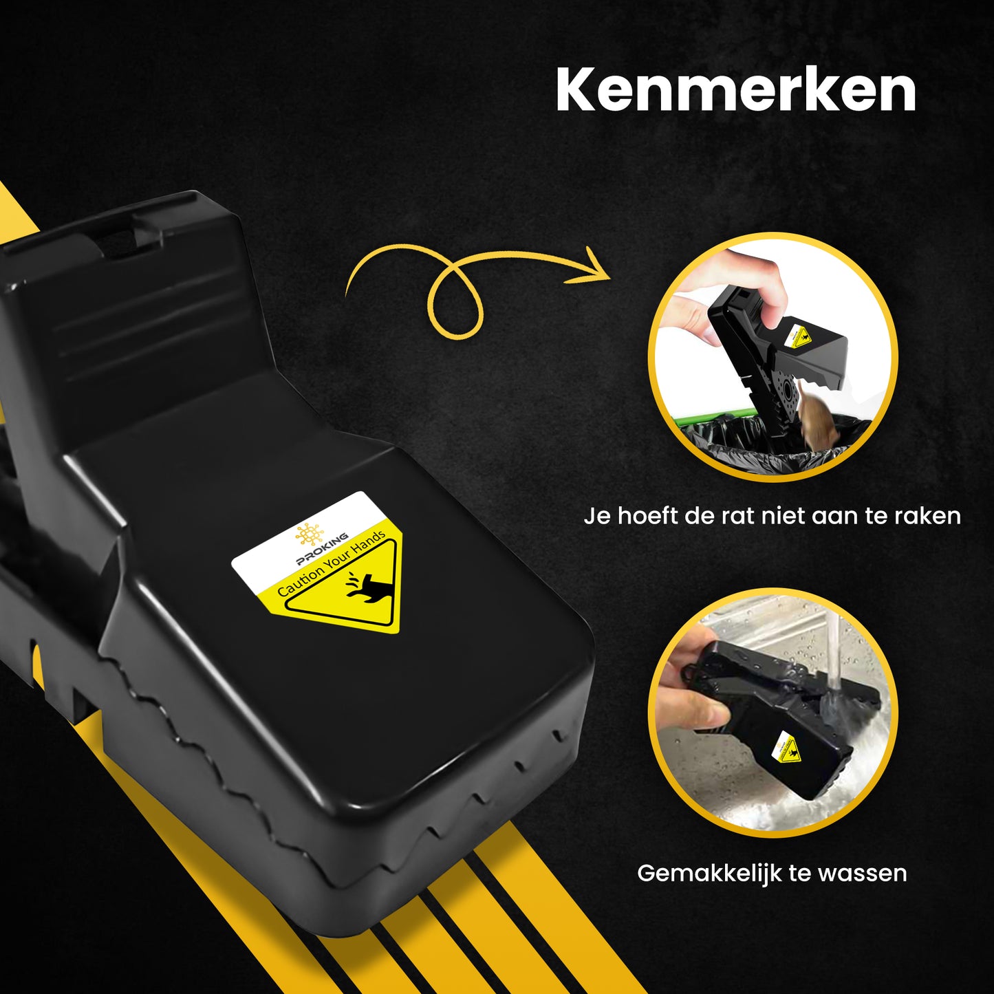 PROKING Muizenvallen 4 stuks - Alternatief voor gif - 100% Pakkans - Herbruikbaar