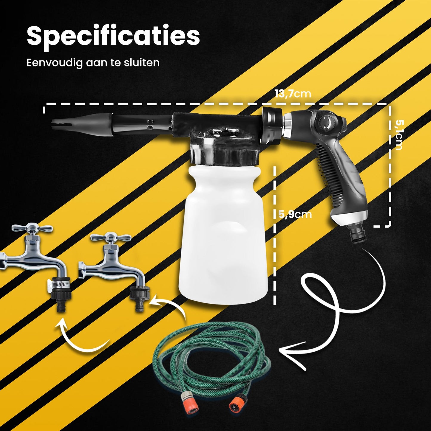 PROKING Foam Gun Auto – Snow Foam Gun – Schuimpistool Auto – Schuim Spuit – Foam Lance - PROKING