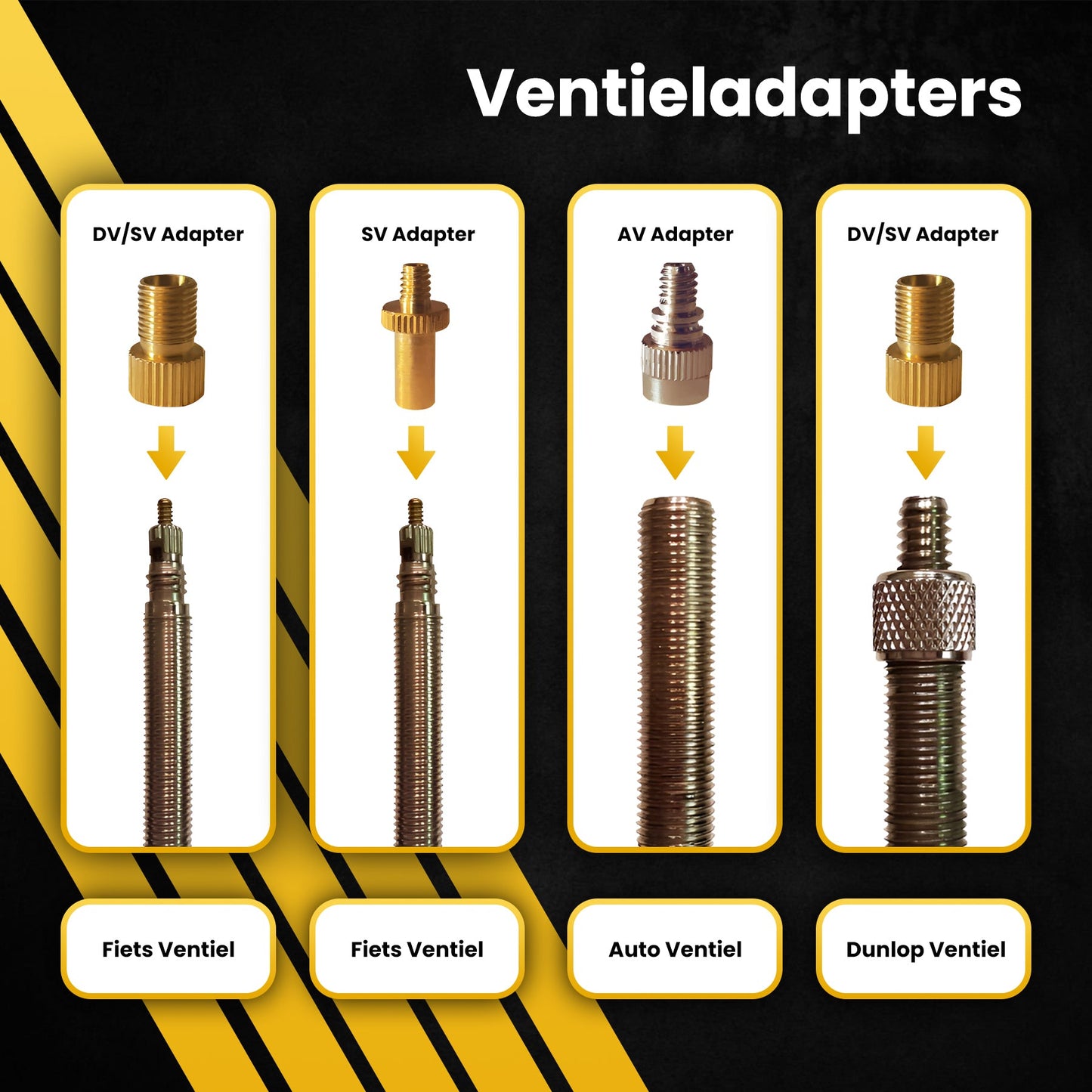 PROKING Ventiel Adapter Set 15 Stuks – Verloopnippel Set – Ventieladapters – Verloopnippels – Balnaalden – Geschikt Voor Bal, Fiets, Auto, Zwembad & Meer – Universeel Te Gebruiken - PROKING