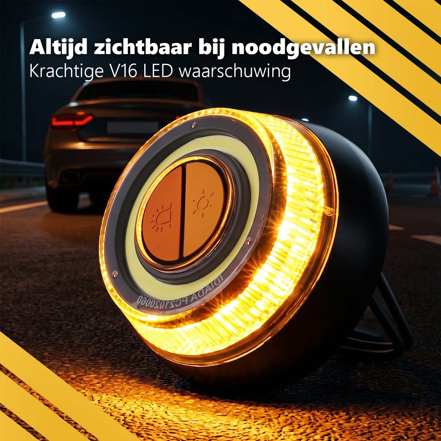 V16 noodlamp