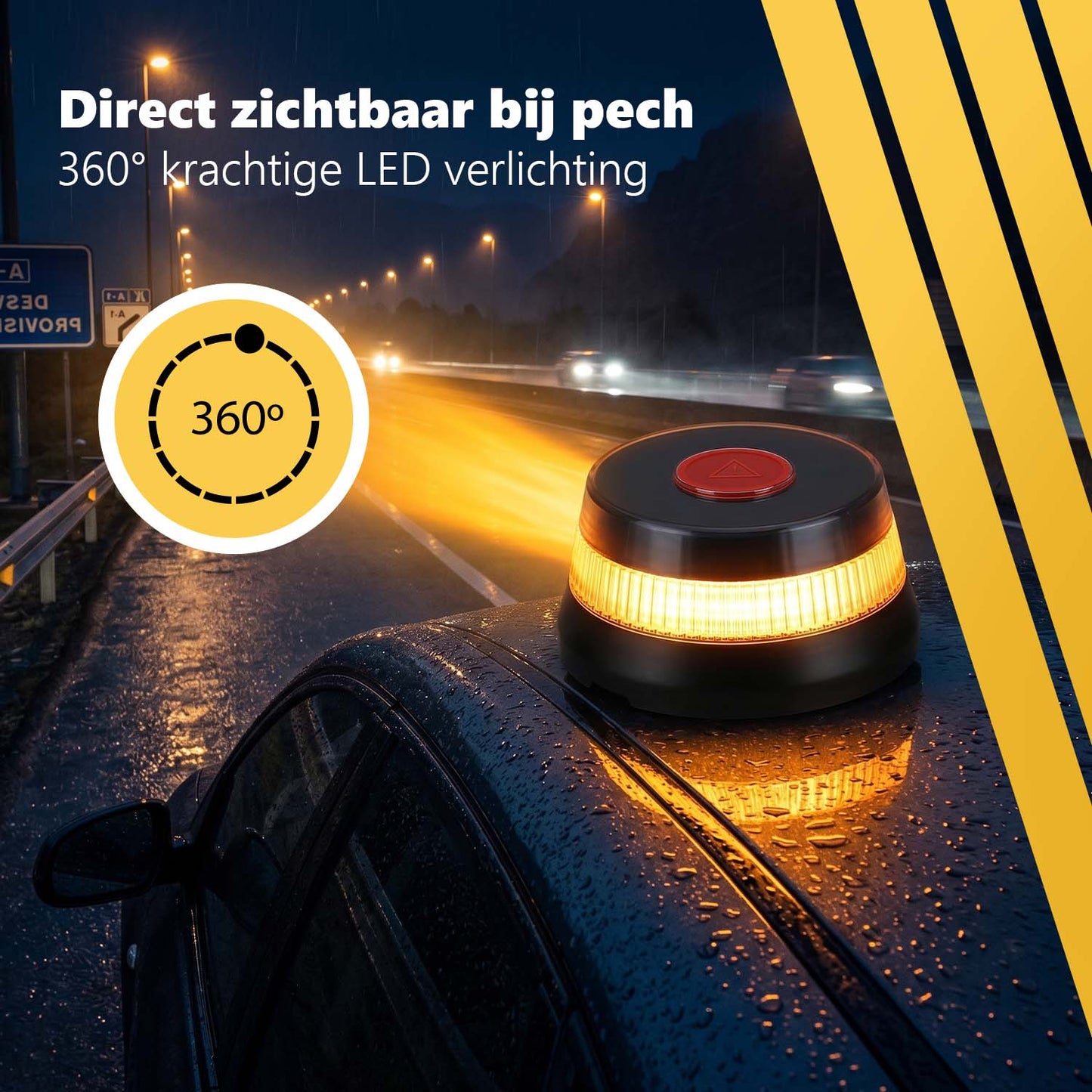 V16 noodlamp met GPS