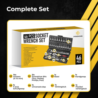 46-delige Dopsleutelset
