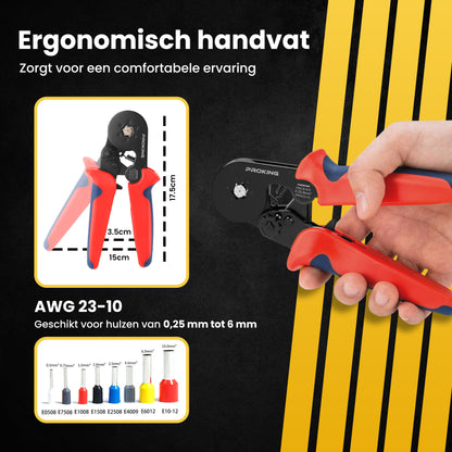 Zelfinstellende Adereindhulstang