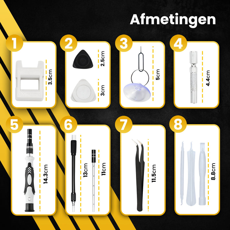 PROKING - 117 delige Precisie Schroevendraaier set Magnetisch - Schroevendraaiers - Bitset met Torx - Gereedschapset - Schroevendraaierset - PROKING