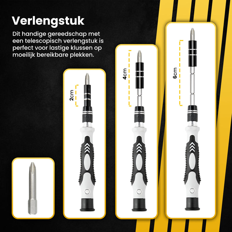 PROKING - 117 delige Precisie Schroevendraaier set Magnetisch - Schroevendraaiers - Bitset met Torx - Gereedschapset - Schroevendraaierset - PROKING