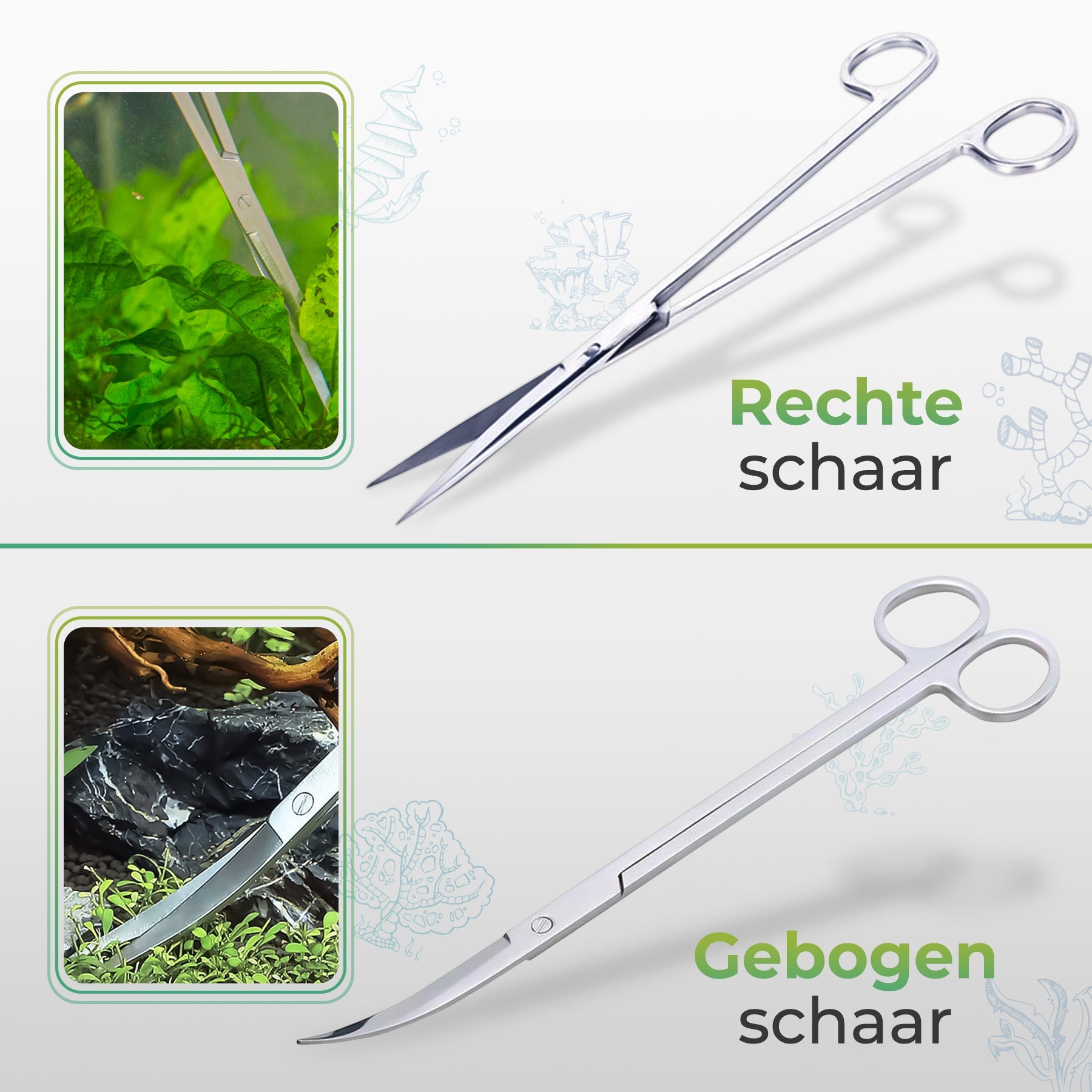 PROKING 5 in 1 RVS Aquarium Tank Waterplant Pincet Schaar Tool Set Aquariums & Vis Starter Kits - PROKING