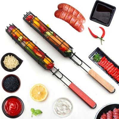 PROKING BBQ grilrooster Klemmand - Barbecue accessoires - Vlees - Vis - Vega - Set van 2 stuks - PROKING