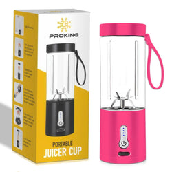 PROKING Mini Blender – Smoothie Maker – Blender To Go – USB-oplaadbaare – Rechargeable Blender – 530 ml Roze - PROKING