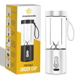 Smoothie Maker, Mini Blender, Blender To Go, USB-oplaadbaaer, Oplaadbare Blender, 530 ml Wit - PROKING