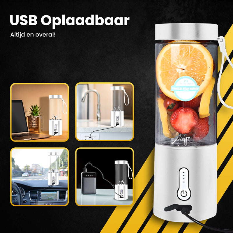 Smoothie Maker, Mini Blender, Blender To Go, USB-oplaadbaaer, Oplaadbare Blender, 530 ml Wit - PROKING